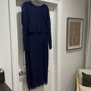 Navy lace dress Sz 12